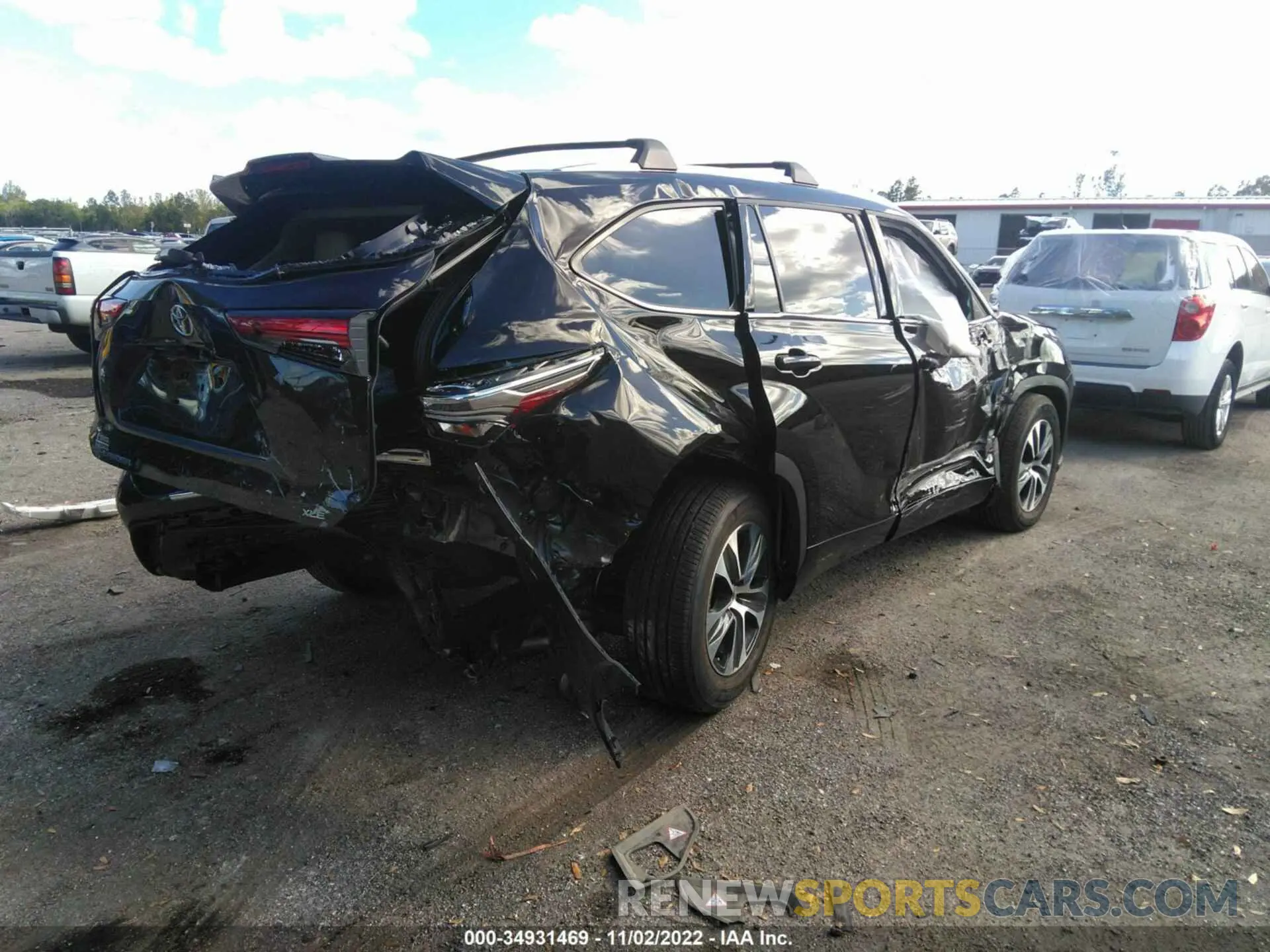 4 Фотография поврежденного автомобиля 5TDGZRAH7MS086925 TOYOTA HIGHLANDER 2021