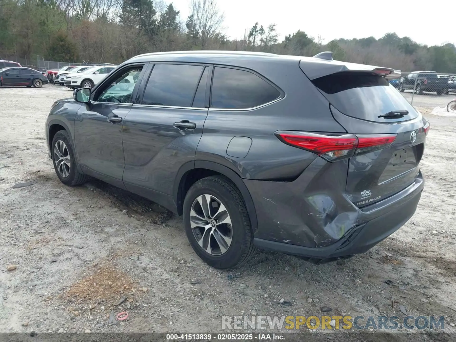 3 Фотография поврежденного автомобиля 5TDGZRAH7MS516632 TOYOTA HIGHLANDER 2021