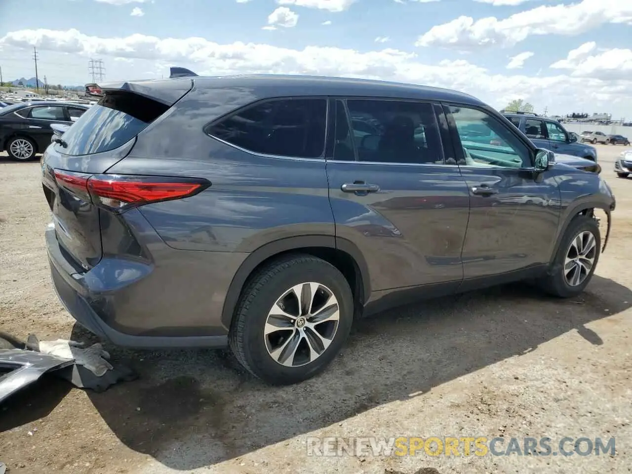 3 Фотография поврежденного автомобиля 5TDGZRAH9MS515417 TOYOTA HIGHLANDER 2021