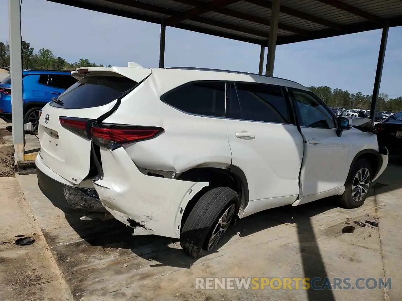 3 Фотография поврежденного автомобиля 5TDGZRAHXMS524787 TOYOTA HIGHLANDER 2021