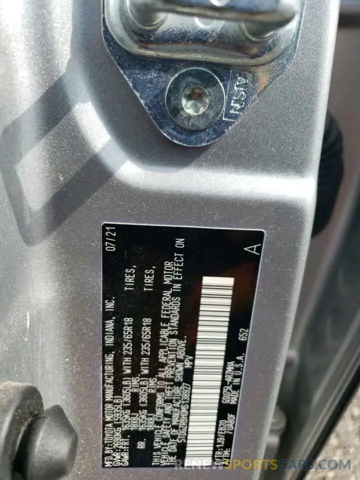12 Photograph of a damaged car 5TDGZRBH0MS138927 TOYOTA HIGHLANDER 2021