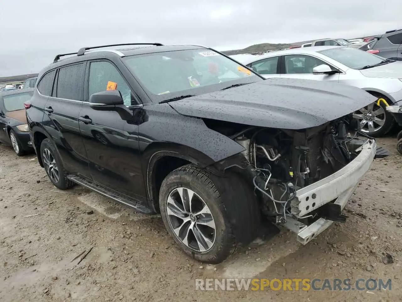 4 Фотография поврежденного автомобиля 5TDGZRBH1MS059637 TOYOTA HIGHLANDER 2021