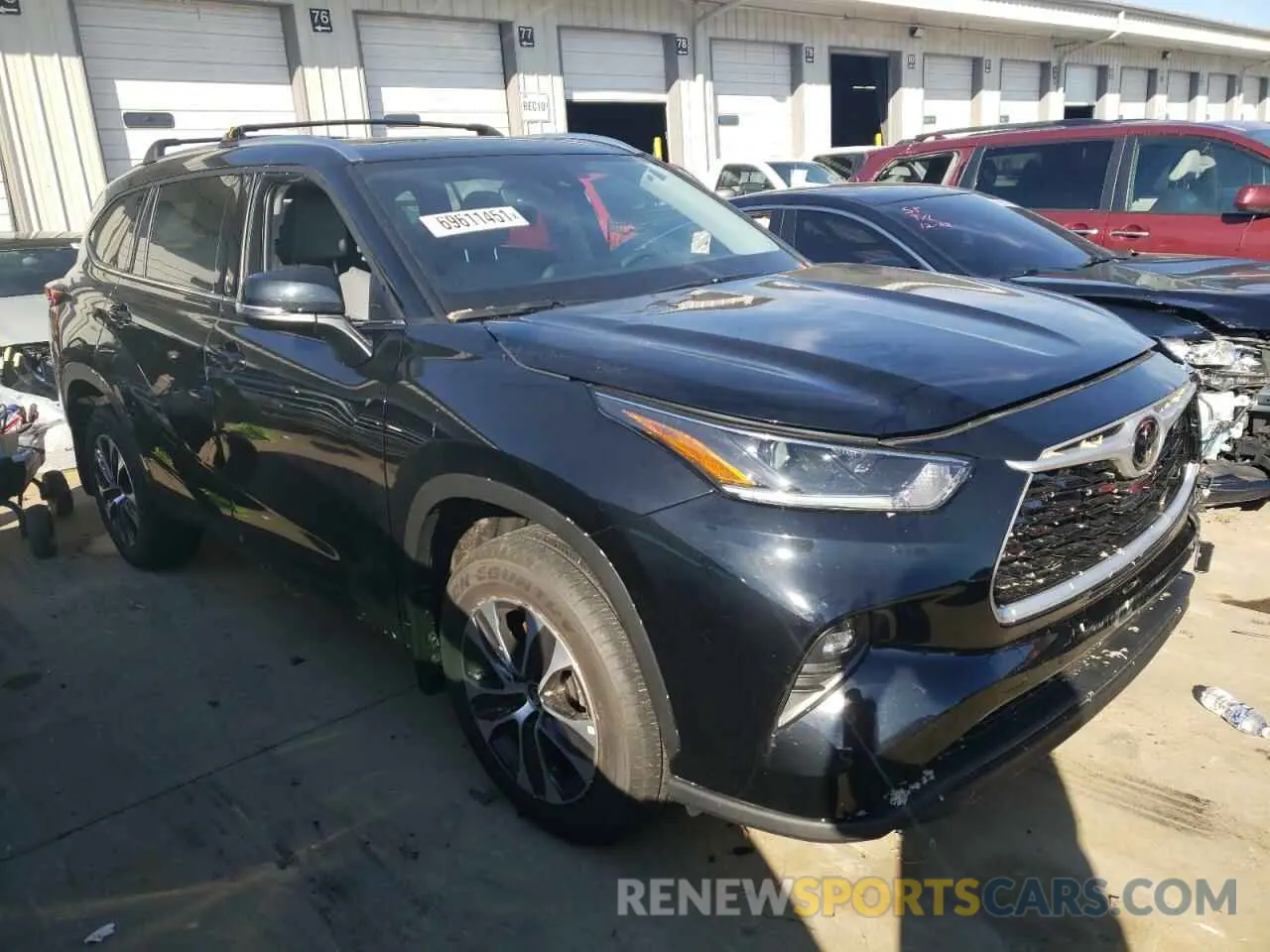 1 Photograph of a damaged car 5TDGZRBH1MS551410 TOYOTA HIGHLANDER 2021