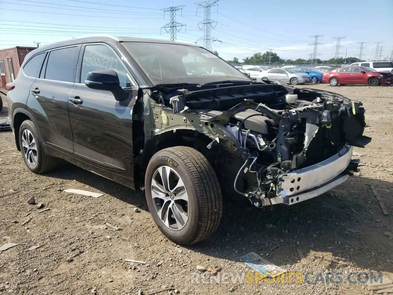 1 Фотография поврежденного автомобиля 5TDGZRBH2MS065379 TOYOTA HIGHLANDER 2021