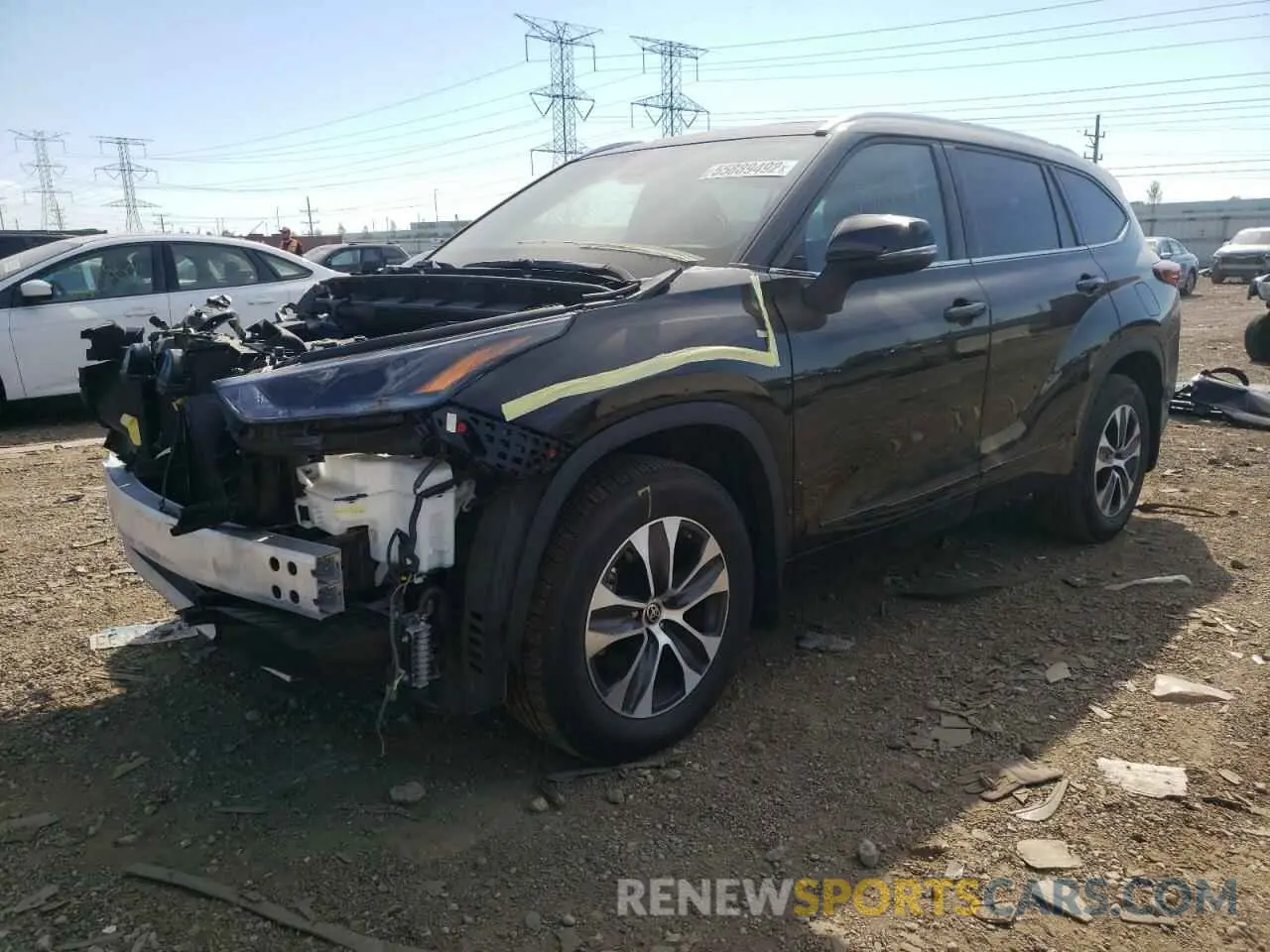 2 Фотография поврежденного автомобиля 5TDGZRBH2MS065379 TOYOTA HIGHLANDER 2021