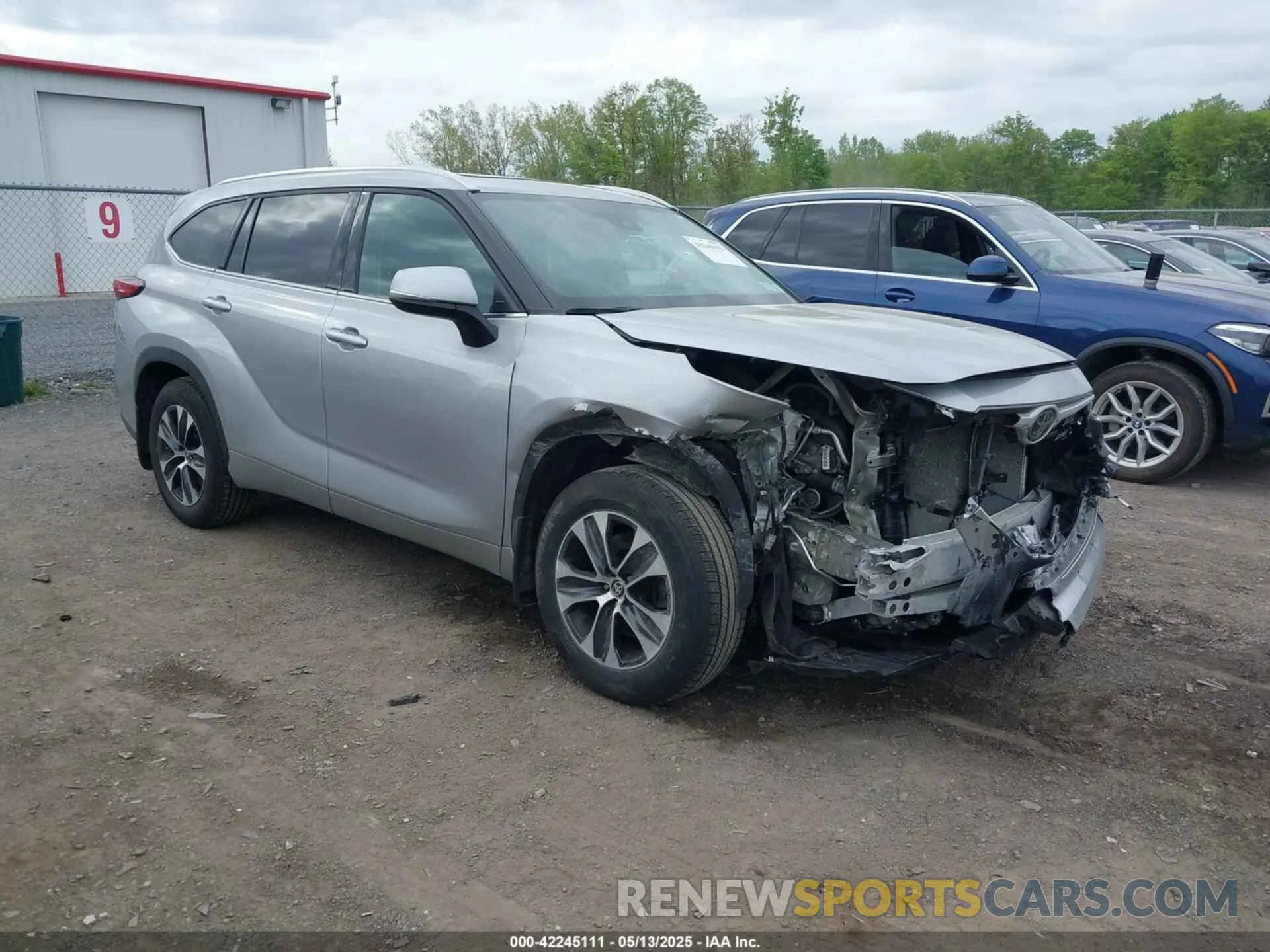 1 Photograph of a damaged car 5TDGZRBH2MS106593 TOYOTA HIGHLANDER 2021