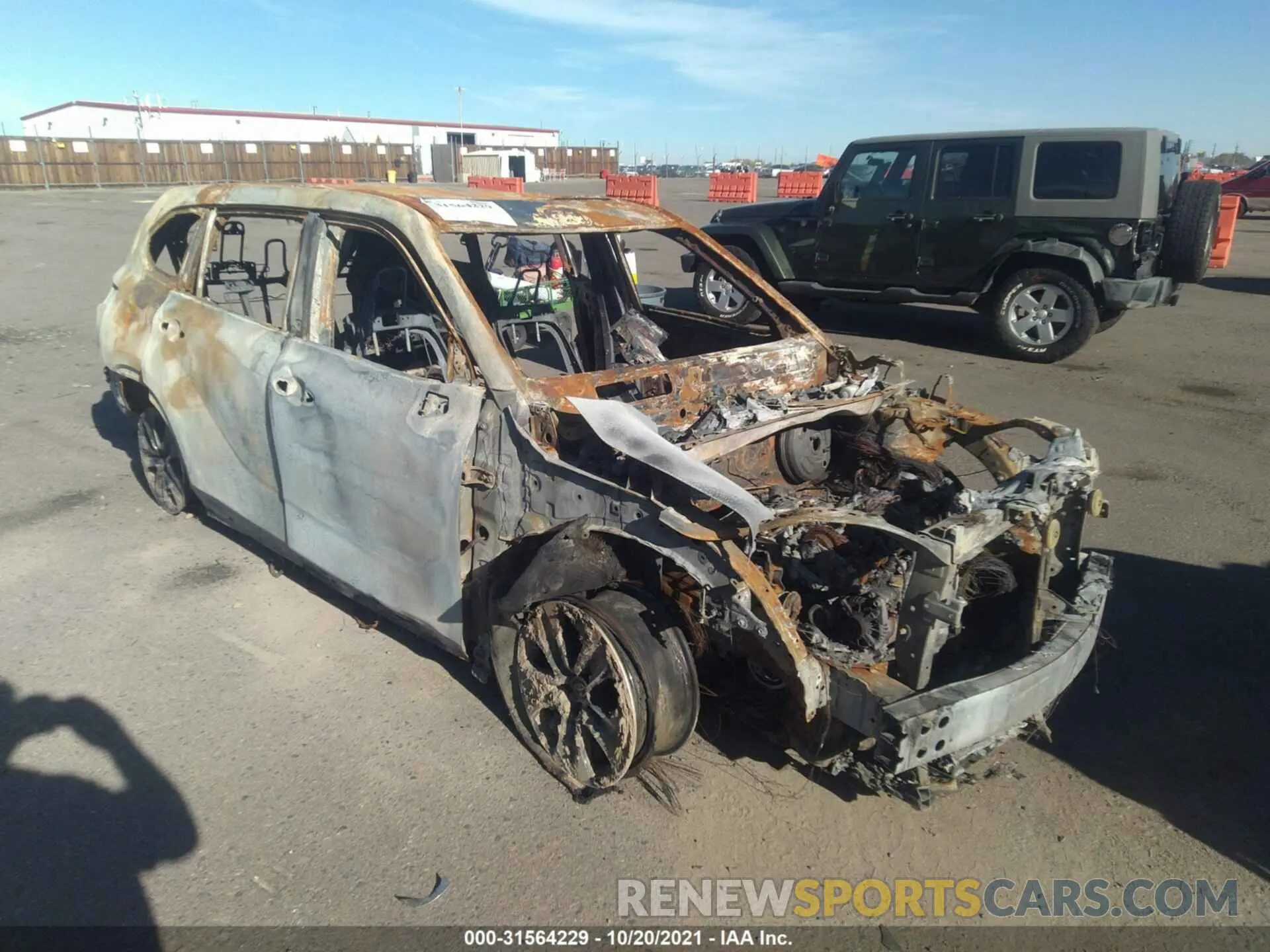 1 Photograph of a damaged car 5TDGZRBH3MS069926 TOYOTA HIGHLANDER 2021