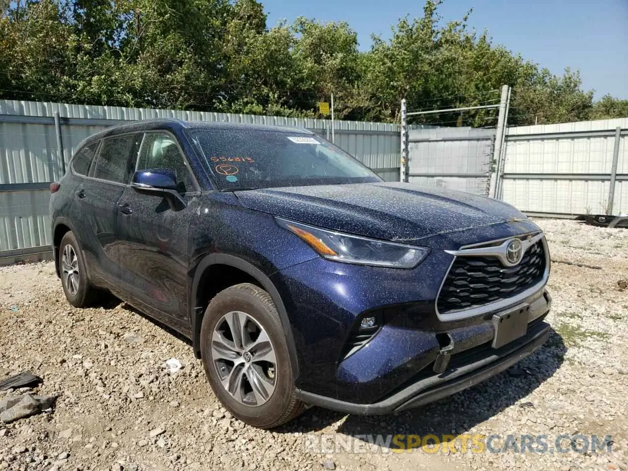 1 Photograph of a damaged car 5TDGZRBH4MS556813 TOYOTA HIGHLANDER 2021