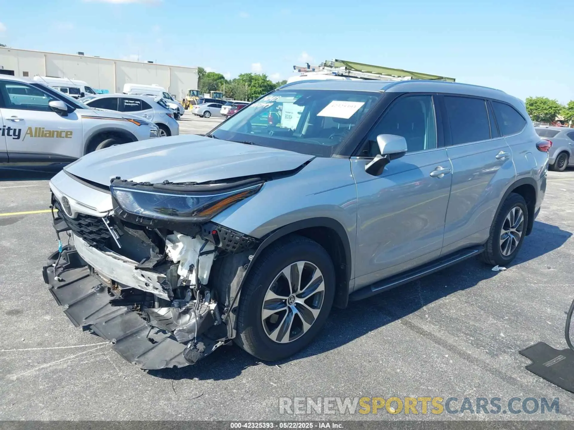 2 Фотография поврежденного автомобиля 5TDGZRBH5MS107849 TOYOTA HIGHLANDER 2021