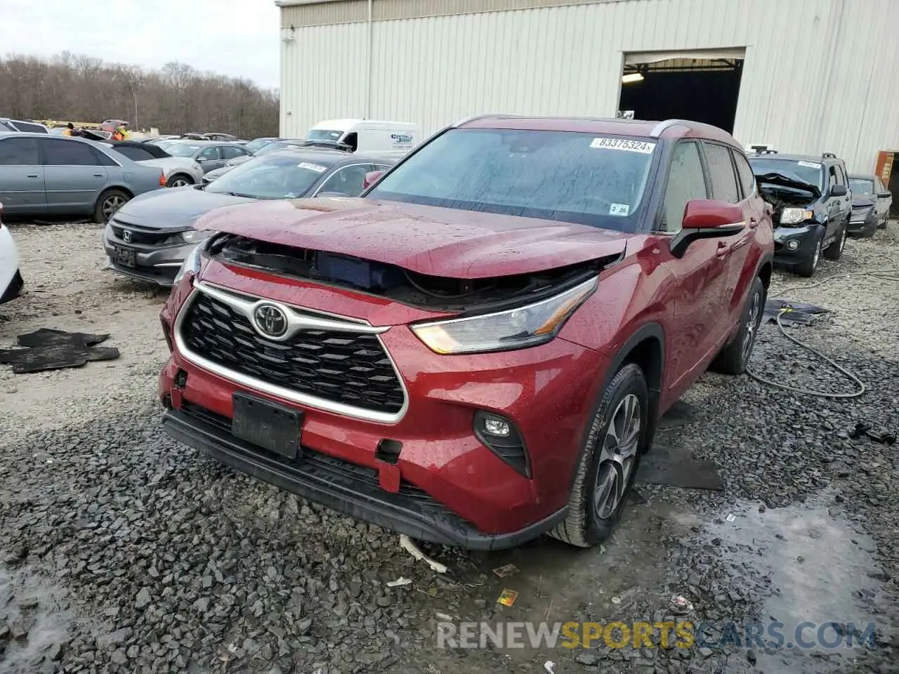 1 Фотография поврежденного автомобиля 5TDGZRBH6MS528835 TOYOTA HIGHLANDER 2021