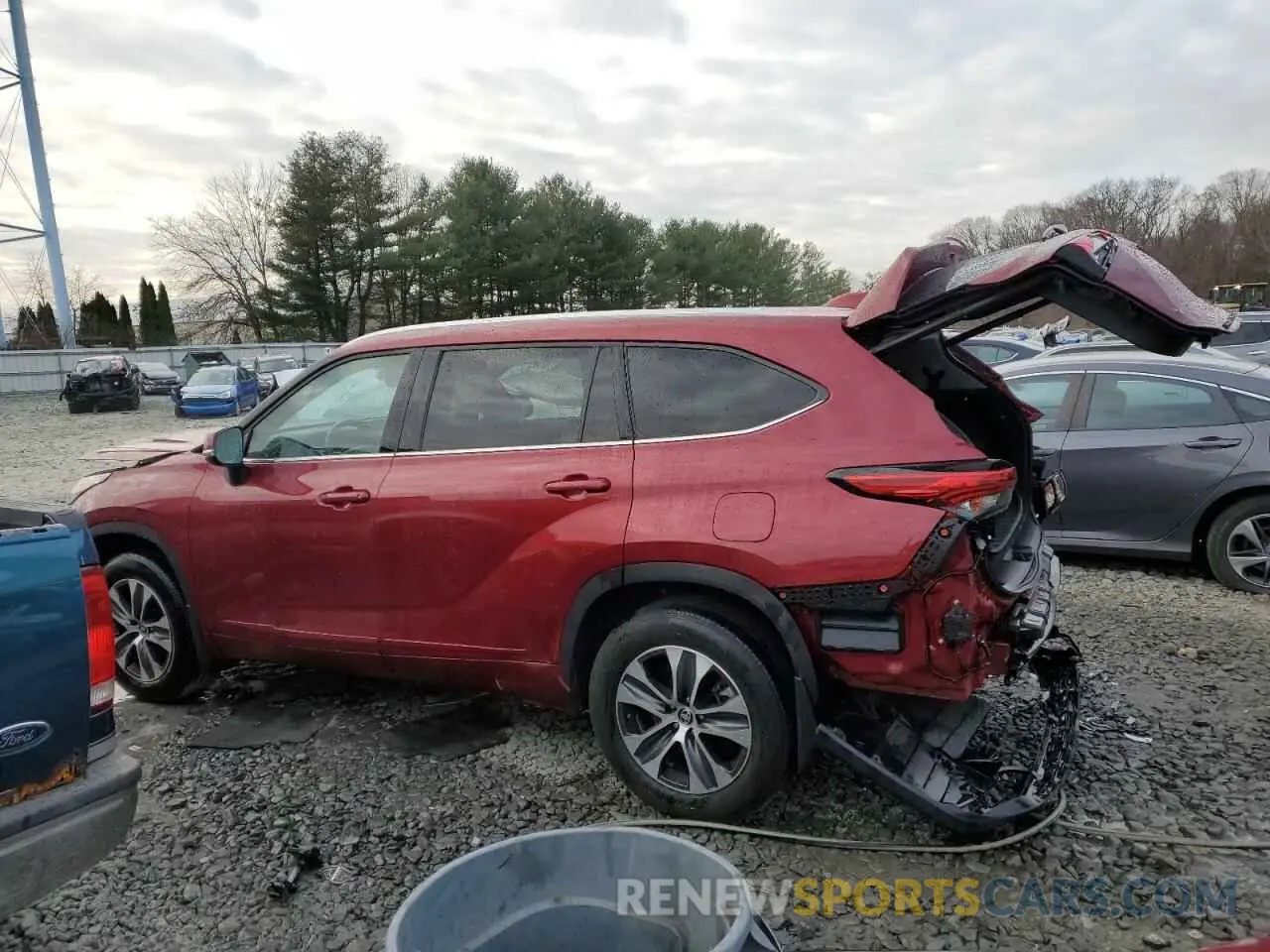 2 Фотография поврежденного автомобиля 5TDGZRBH6MS528835 TOYOTA HIGHLANDER 2021
