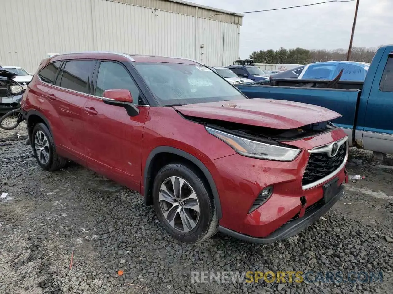 4 Фотография поврежденного автомобиля 5TDGZRBH6MS528835 TOYOTA HIGHLANDER 2021