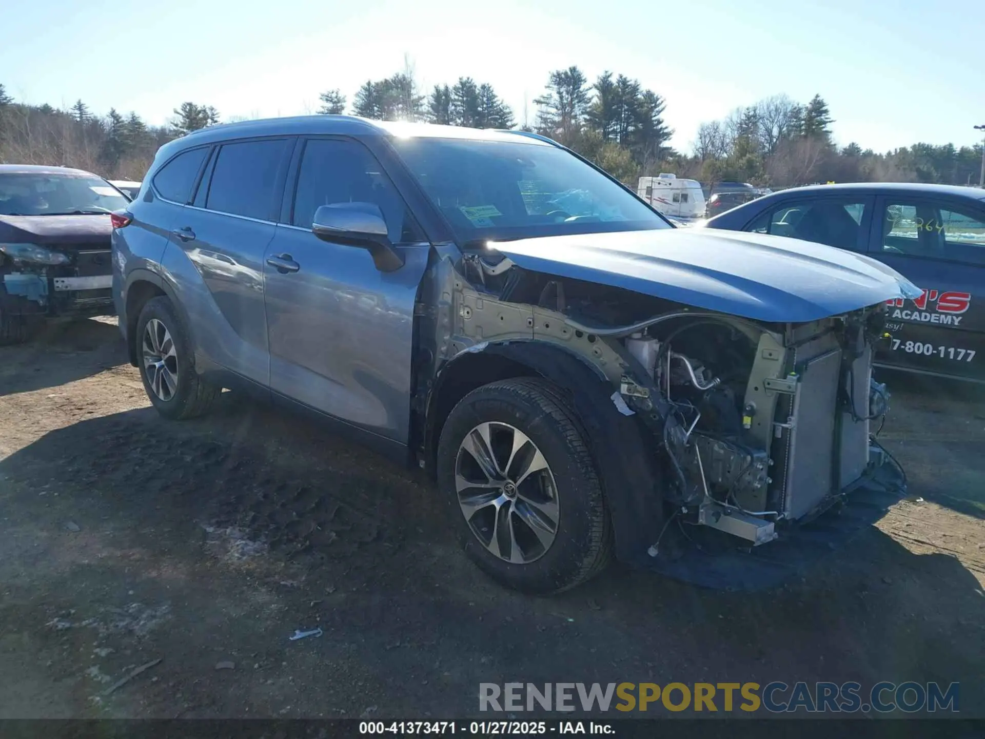1 Photograph of a damaged car 5TDGZRBH7MS153893 TOYOTA HIGHLANDER 2021