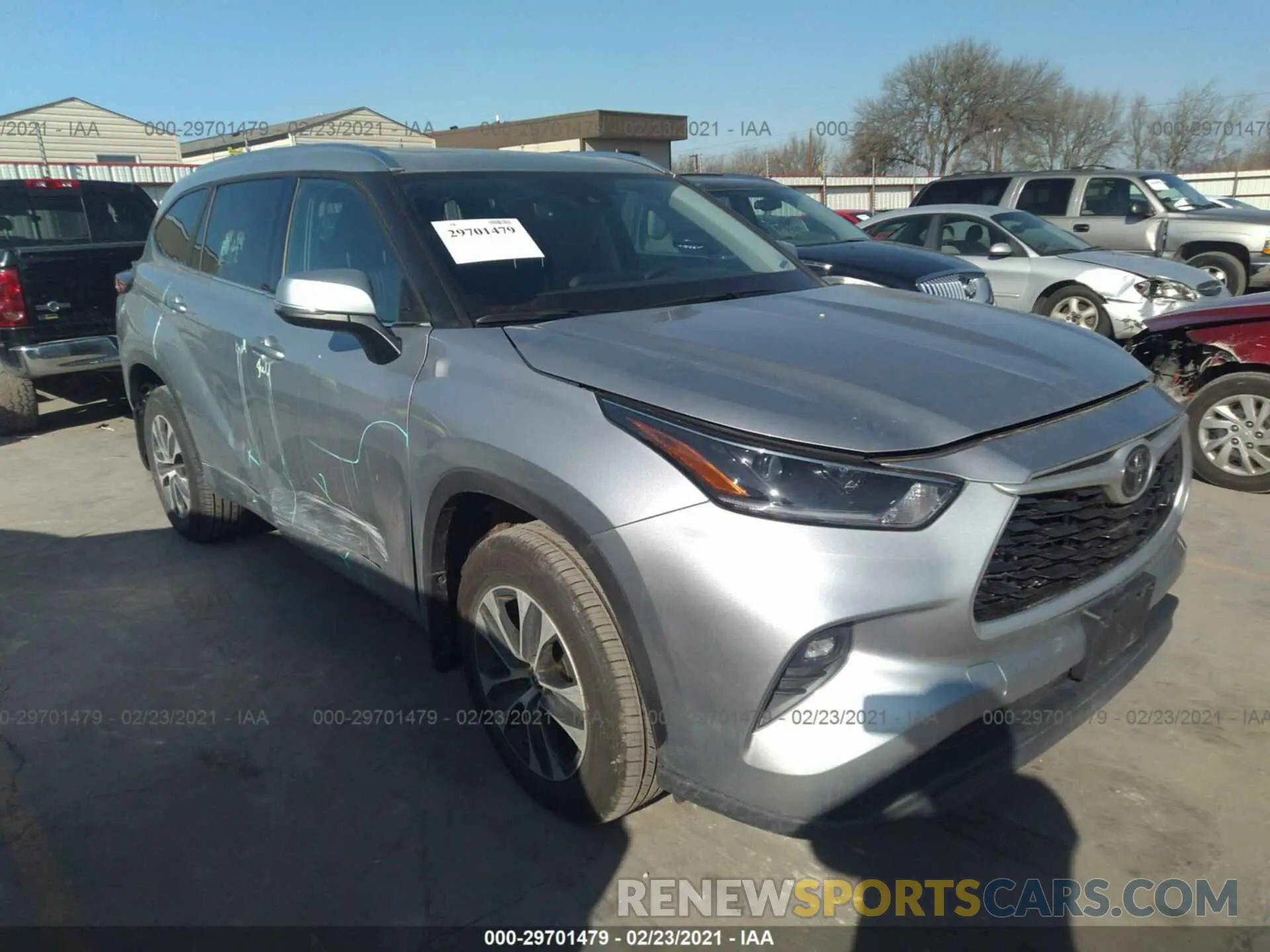 1 Photograph of a damaged car 5TDGZRBH7MS525314 TOYOTA HIGHLANDER 2021