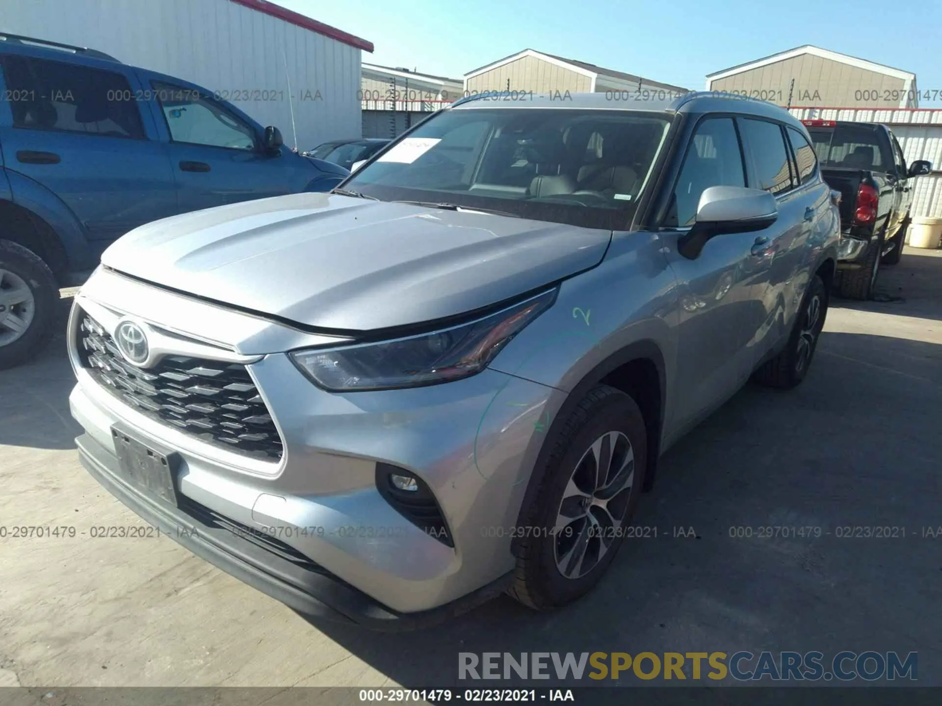 2 Photograph of a damaged car 5TDGZRBH7MS525314 TOYOTA HIGHLANDER 2021