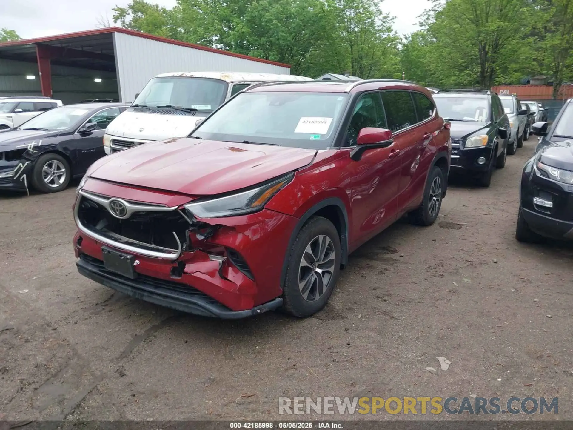 2 Фотография поврежденного автомобиля 5TDGZRBH8MS094515 TOYOTA HIGHLANDER 2021