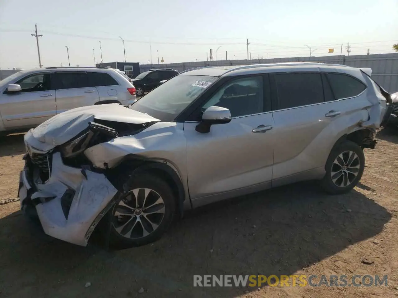1 Photograph of a damaged car 5TDGZRBH8MS114424 TOYOTA HIGHLANDER 2021