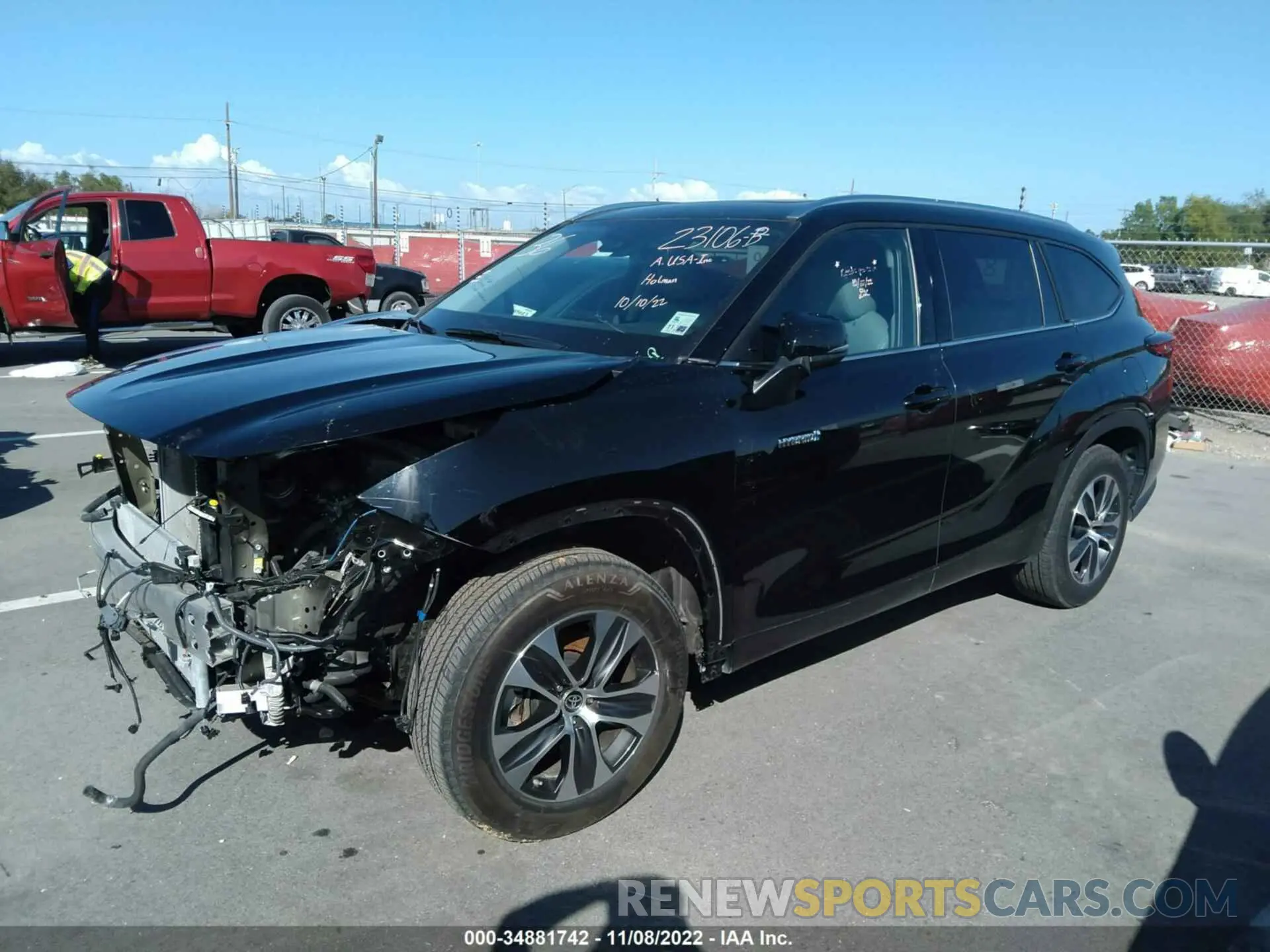 2 Фотография поврежденного автомобиля 5TDHARAH0MS011995 TOYOTA HIGHLANDER 2021