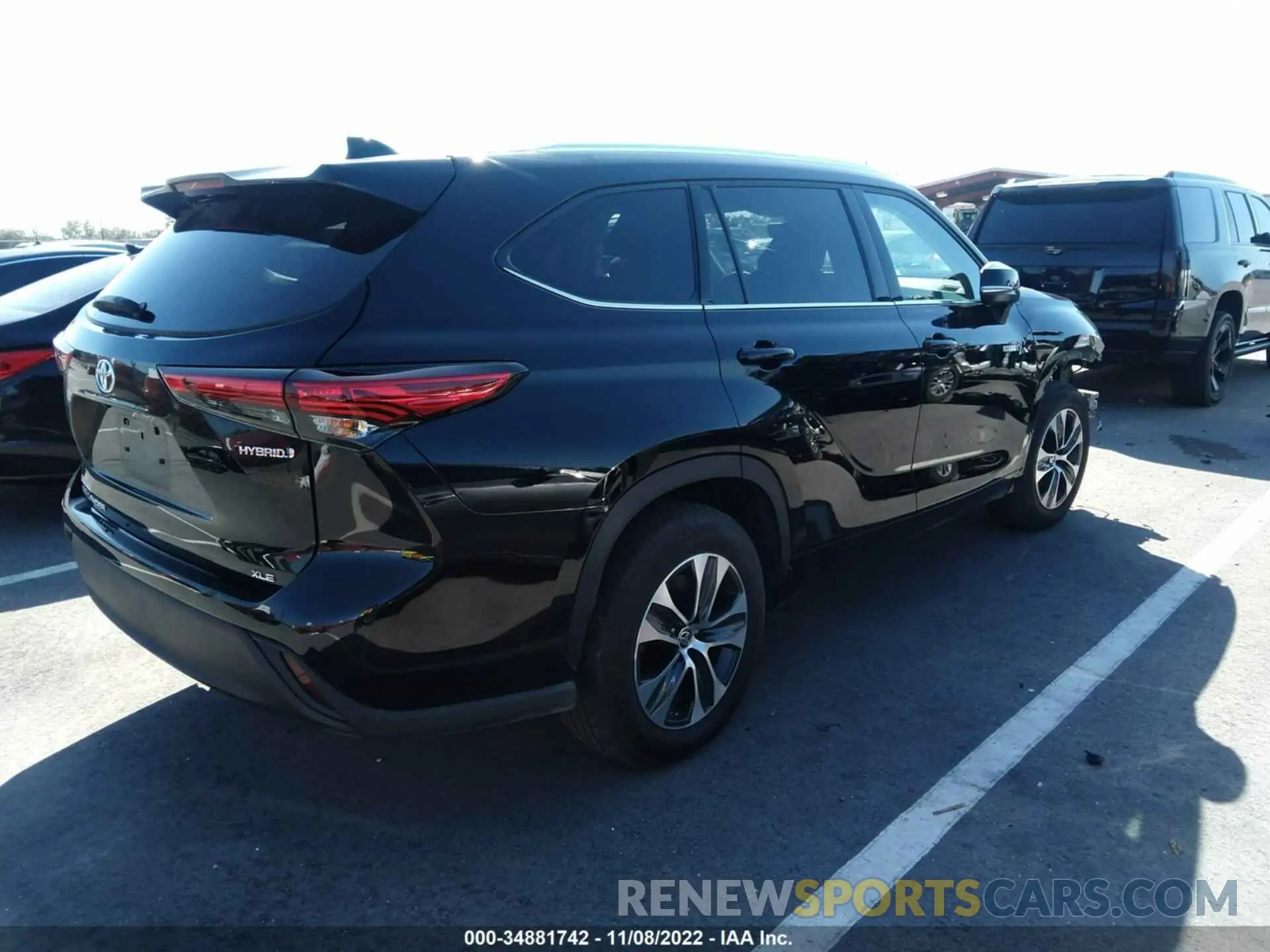 4 Фотография поврежденного автомобиля 5TDHARAH0MS011995 TOYOTA HIGHLANDER 2021