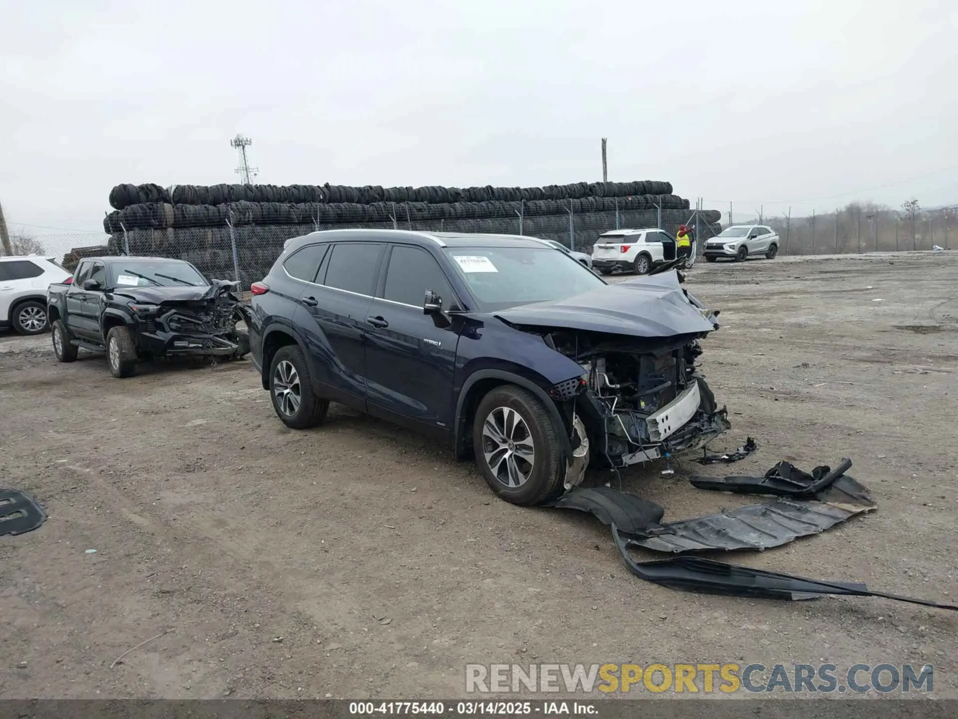 1 Photograph of a damaged car 5TDHBRCH5MS022744 TOYOTA HIGHLANDER 2021
