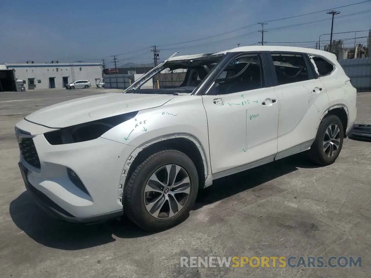1 Photograph of a damaged car 5TDHZRAH4MS078480 TOYOTA HIGHLANDER 2021