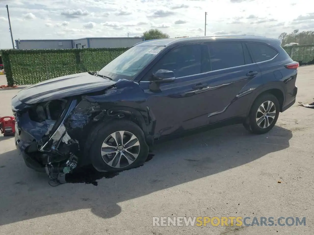1 Photograph of a damaged car 5TDHZRAH5MS524409 TOYOTA HIGHLANDER 2021