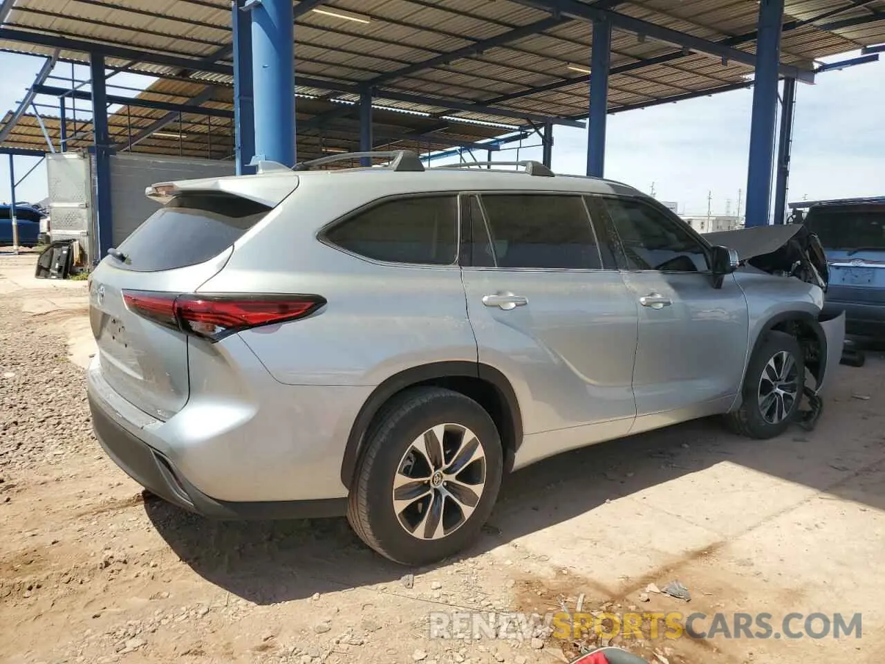 3 Фотография поврежденного автомобиля 5TDHZRAH7MS061754 TOYOTA HIGHLANDER 2021