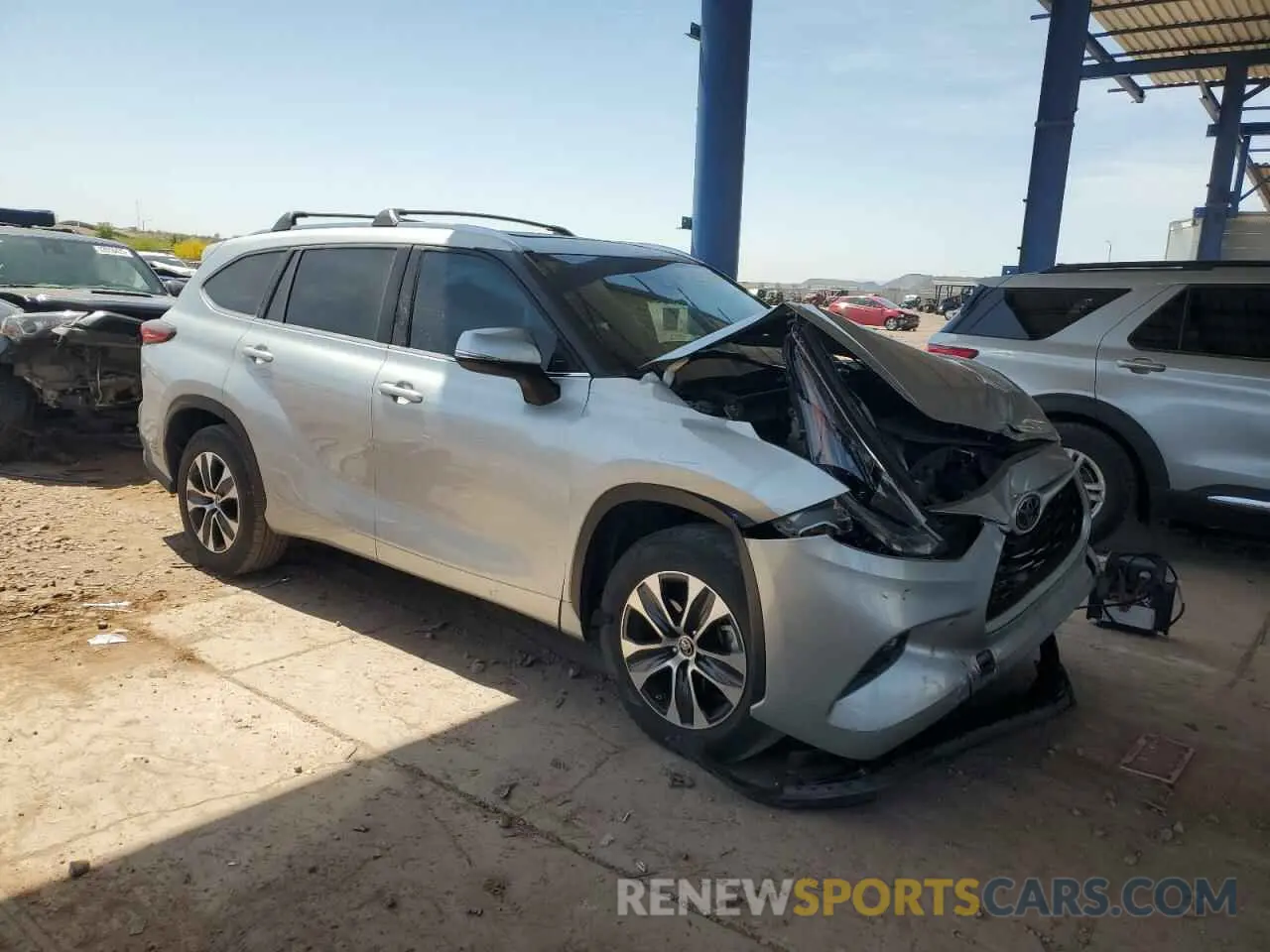 4 Фотография поврежденного автомобиля 5TDHZRAH7MS061754 TOYOTA HIGHLANDER 2021