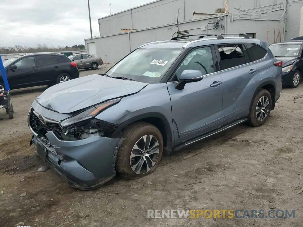 1 Photograph of a damaged car 5TDHZRBH0MS129326 TOYOTA HIGHLANDER 2021