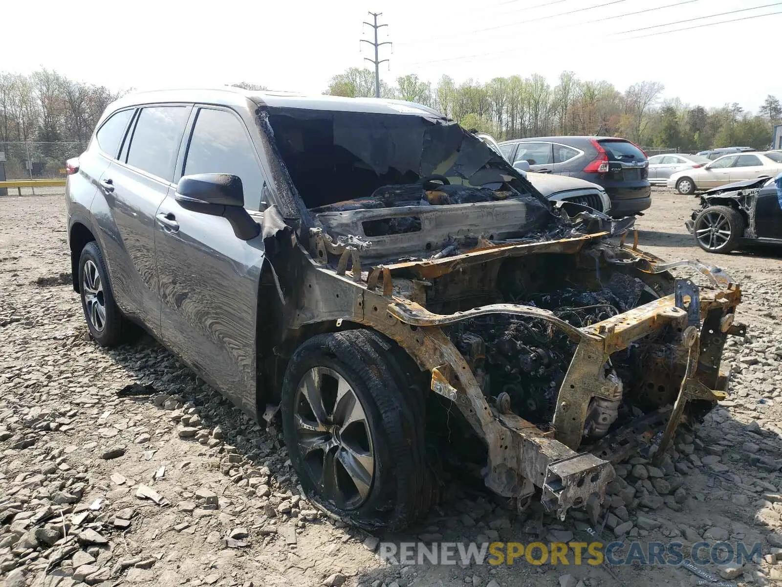 1 Photograph of a damaged car 5TDHZRBH2MS072258 TOYOTA HIGHLANDER 2021