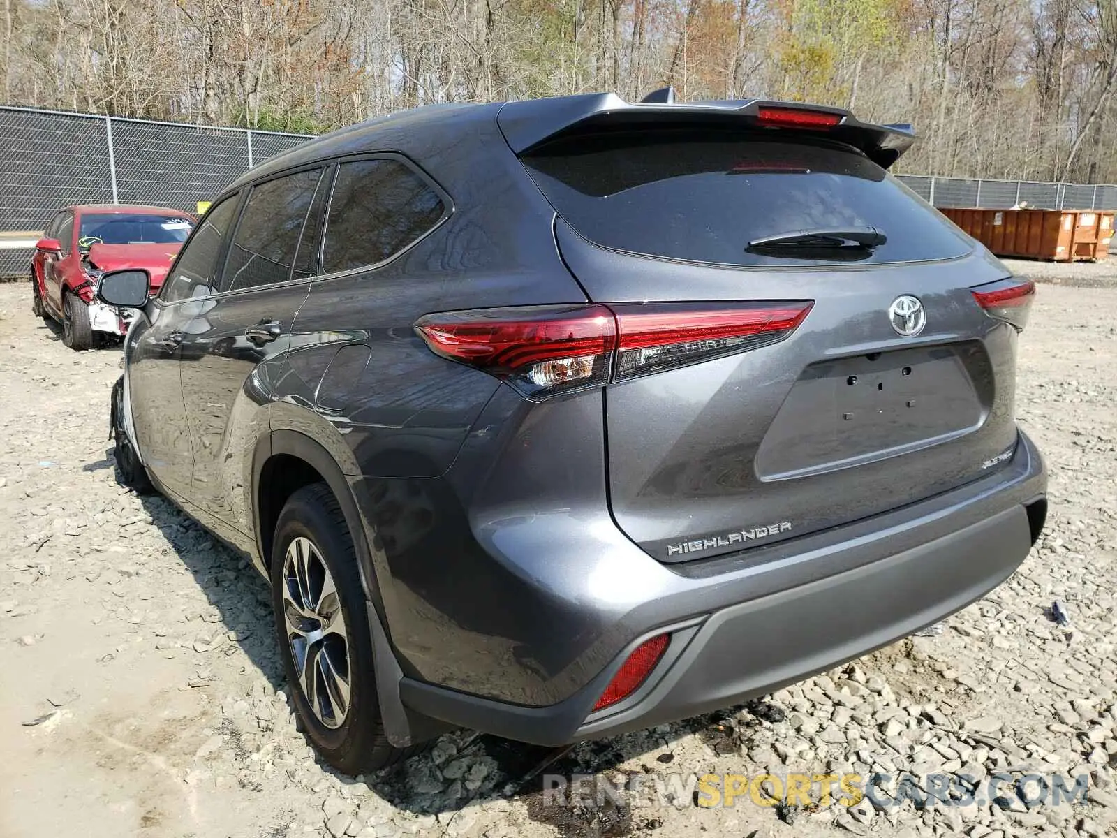 3 Photograph of a damaged car 5TDHZRBH2MS072258 TOYOTA HIGHLANDER 2021