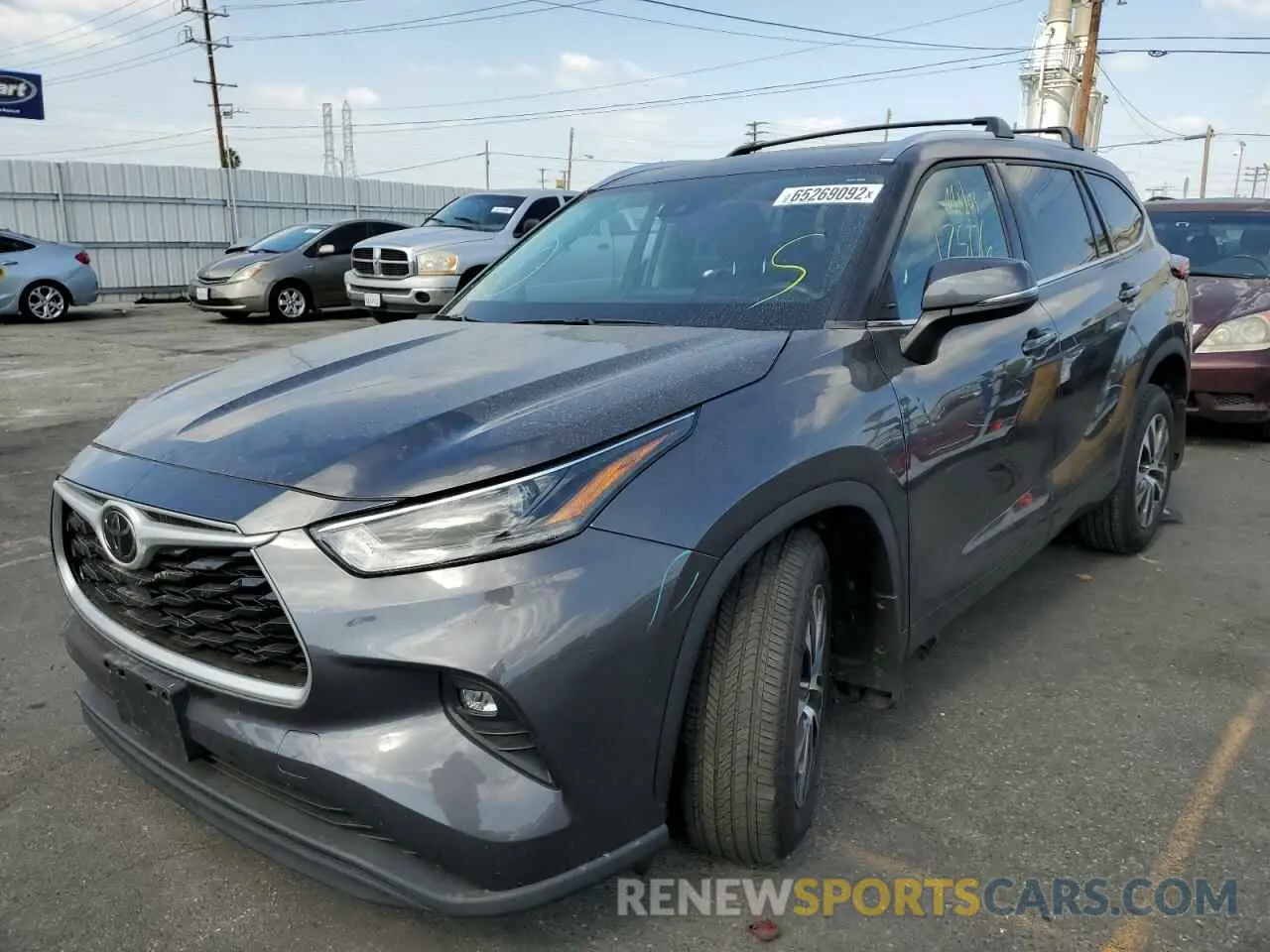 2 Photograph of a damaged car 5TDHZRBH4MS533701 TOYOTA HIGHLANDER 2021