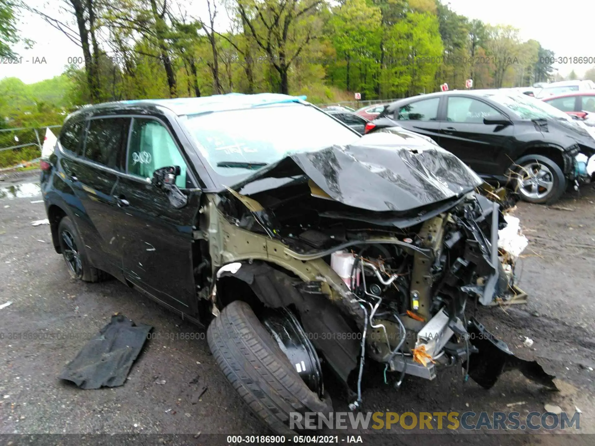 1 Photograph of a damaged car 5TDHZRBH7MS079119 TOYOTA HIGHLANDER 2021