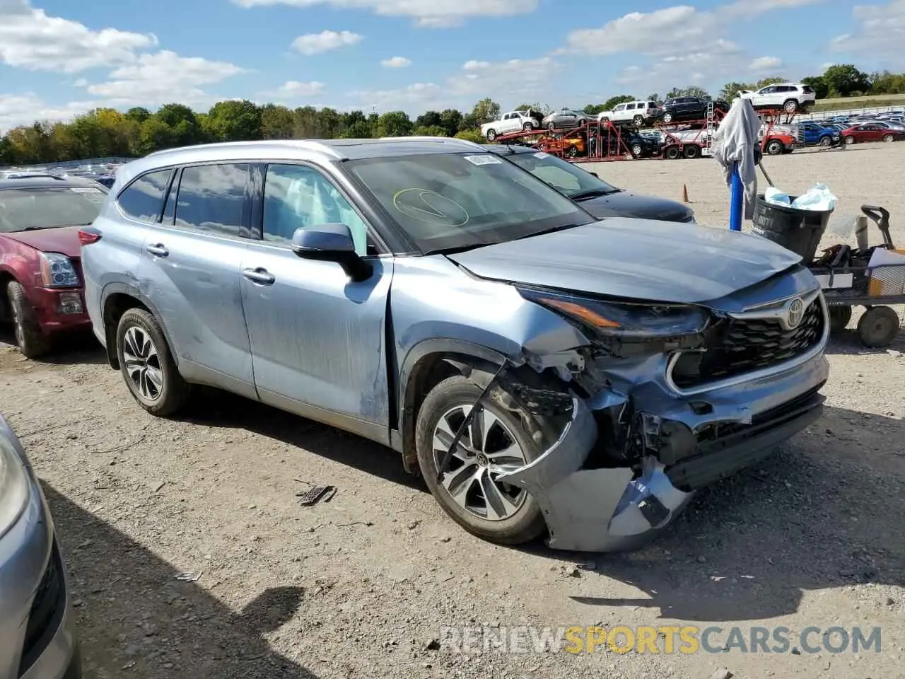 1 Фотография поврежденного автомобиля 5TDHZRBH7MS139190 TOYOTA HIGHLANDER 2021