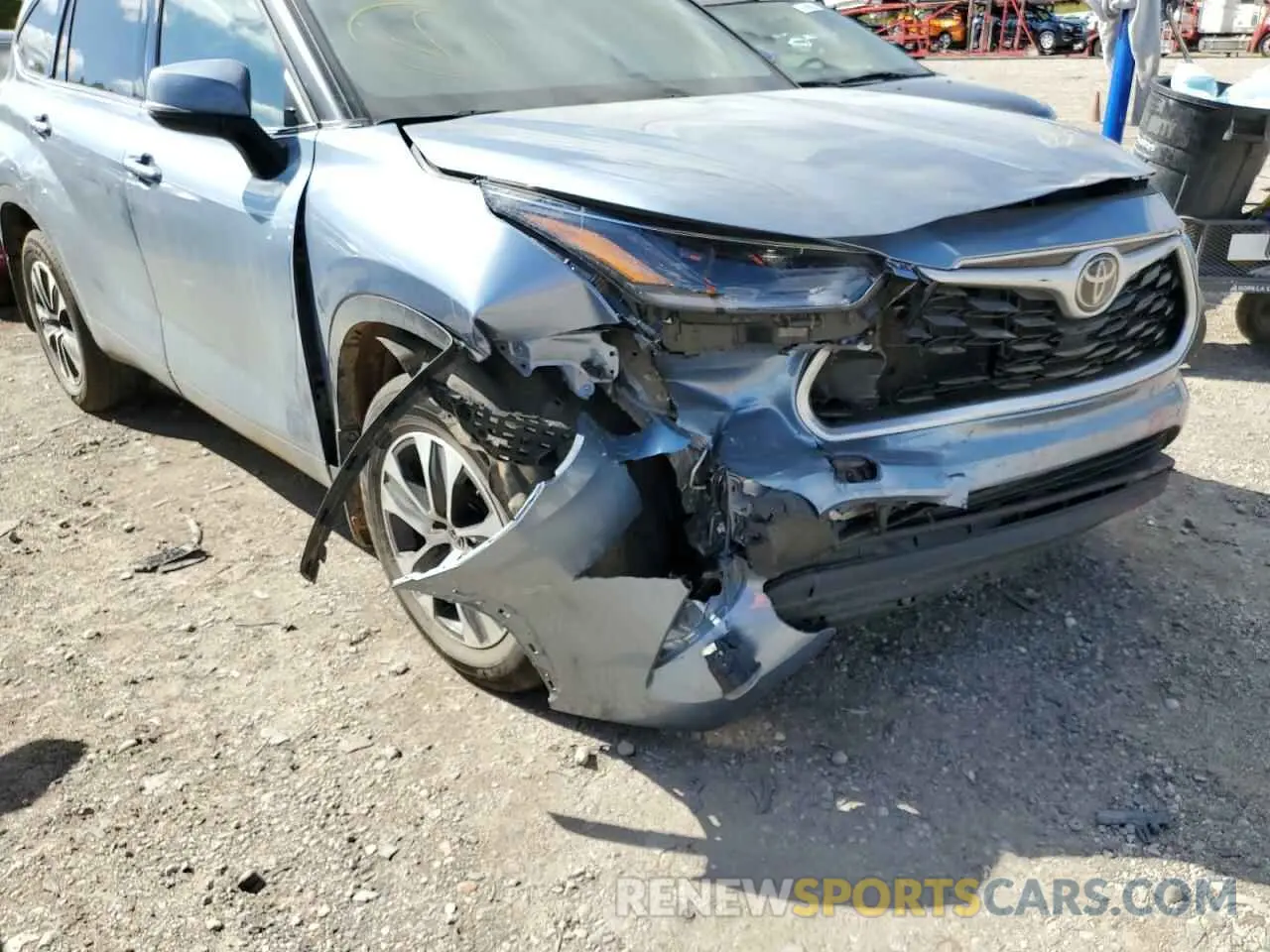 9 Фотография поврежденного автомобиля 5TDHZRBH7MS139190 TOYOTA HIGHLANDER 2021