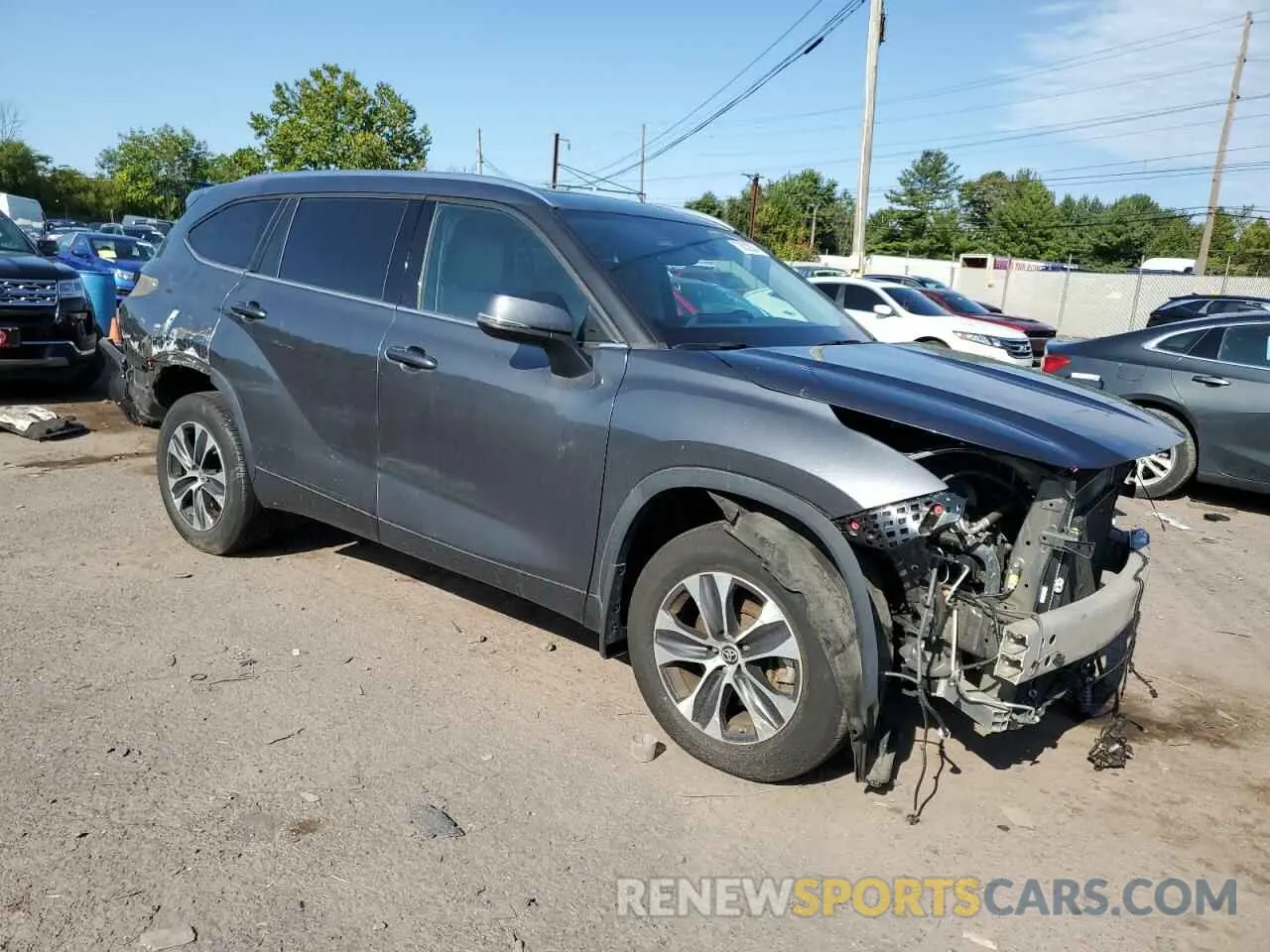 4 Фотография поврежденного автомобиля 5TDHZRBH8MS062698 TOYOTA HIGHLANDER 2021
