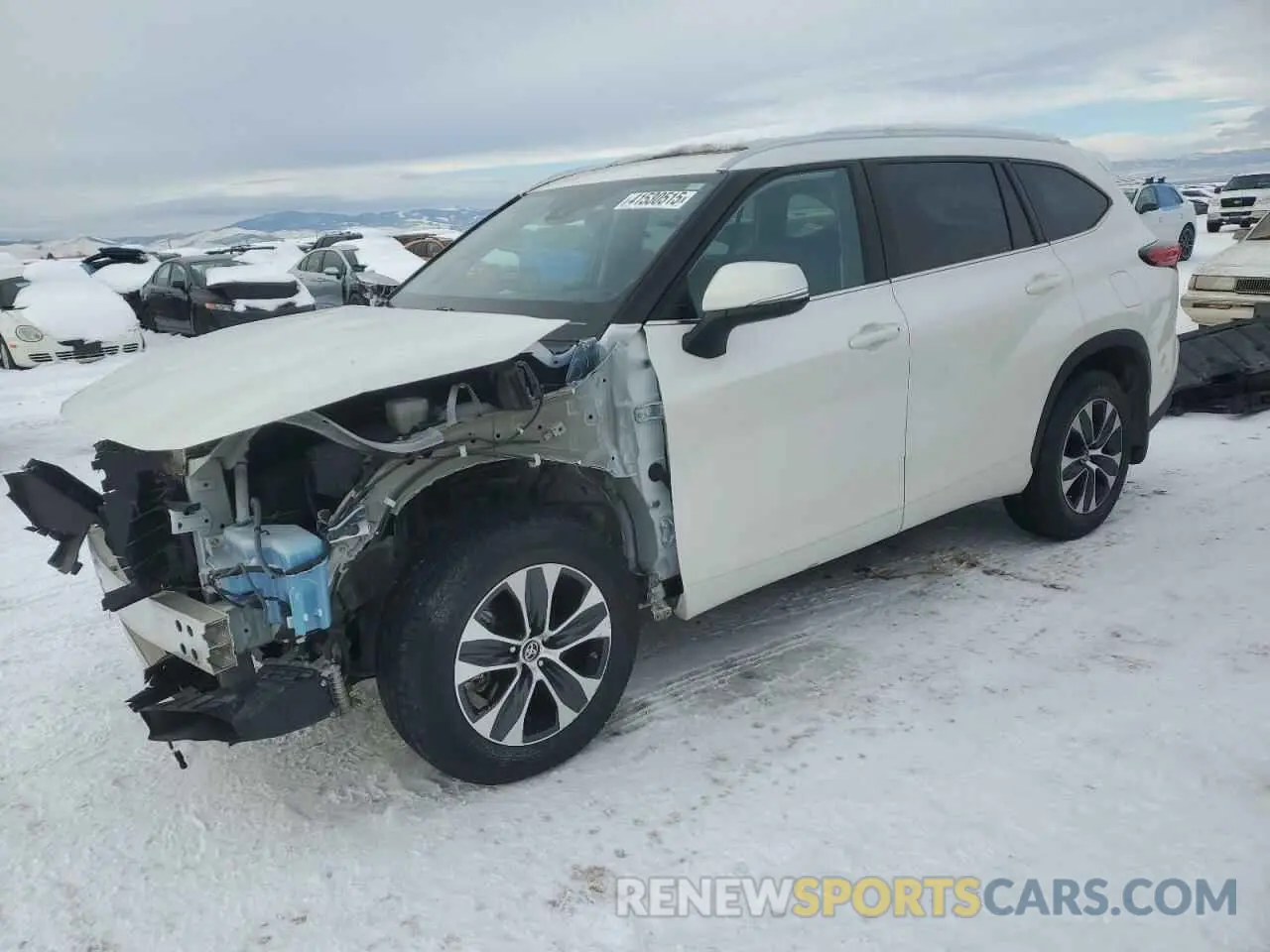 1 Photograph of a damaged car 5TDHZRBH8MS549934 TOYOTA HIGHLANDER 2021