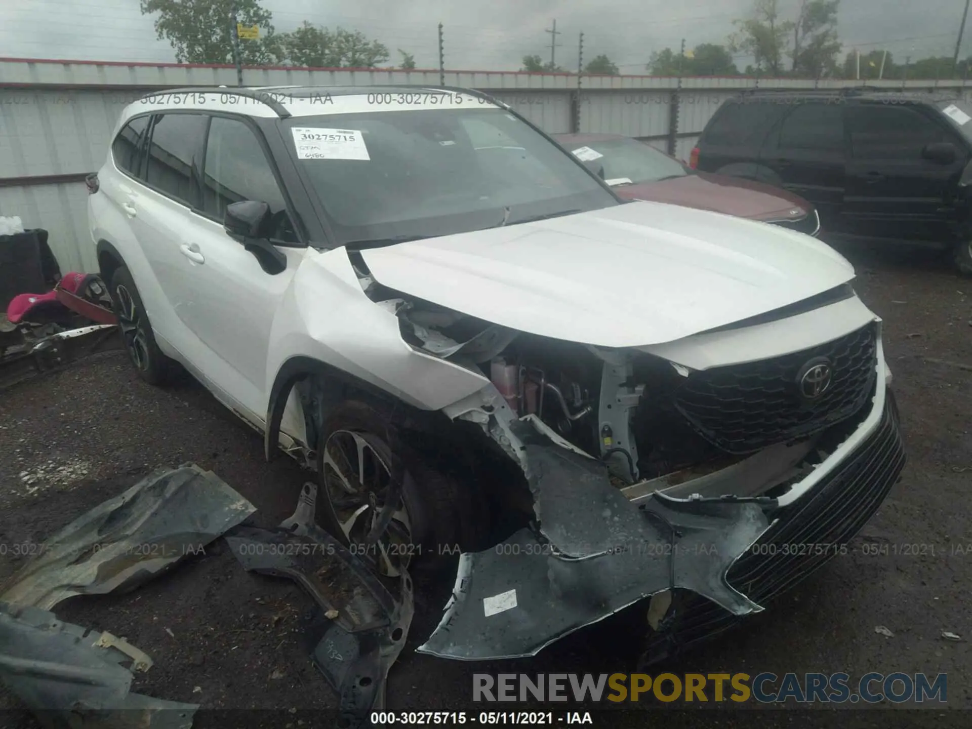 1 Фотография поврежденного автомобиля 5TDJZRAH1MS036141 TOYOTA HIGHLANDER 2021