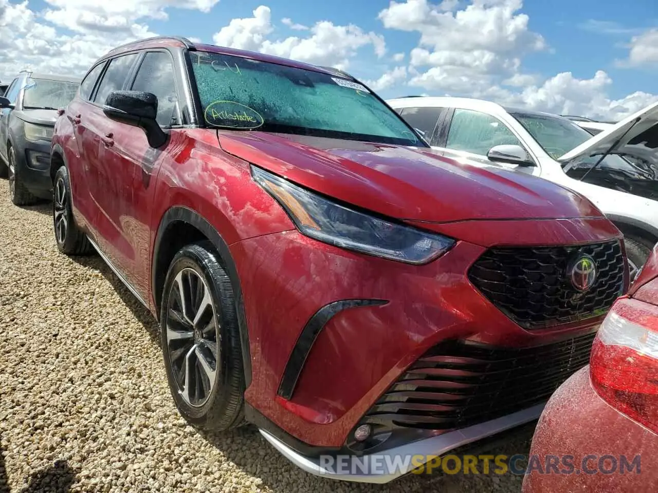 1 Фотография поврежденного автомобиля 5TDJZRAH8MS075714 TOYOTA HIGHLANDER 2021