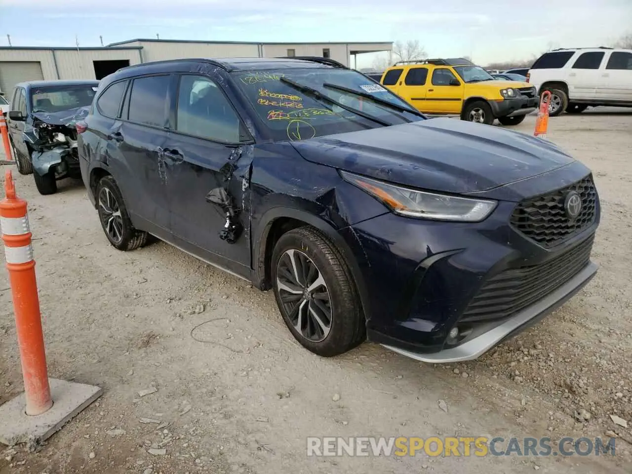 1 Photograph of a damaged car 5TDJZRBH0MS108462 TOYOTA HIGHLANDER 2021