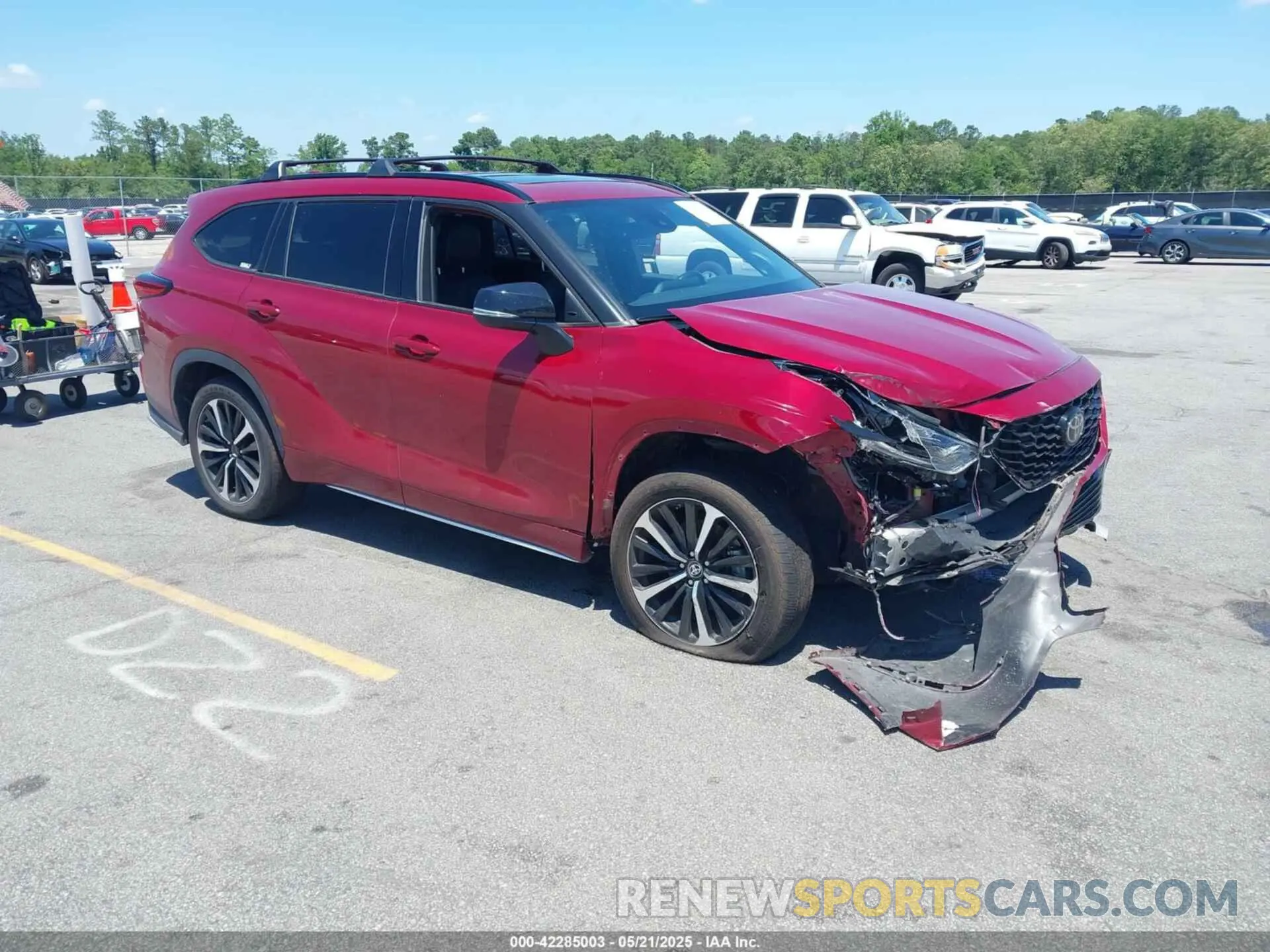 1 Фотография поврежденного автомобиля 5TDJZRBH0MS129571 TOYOTA HIGHLANDER 2021