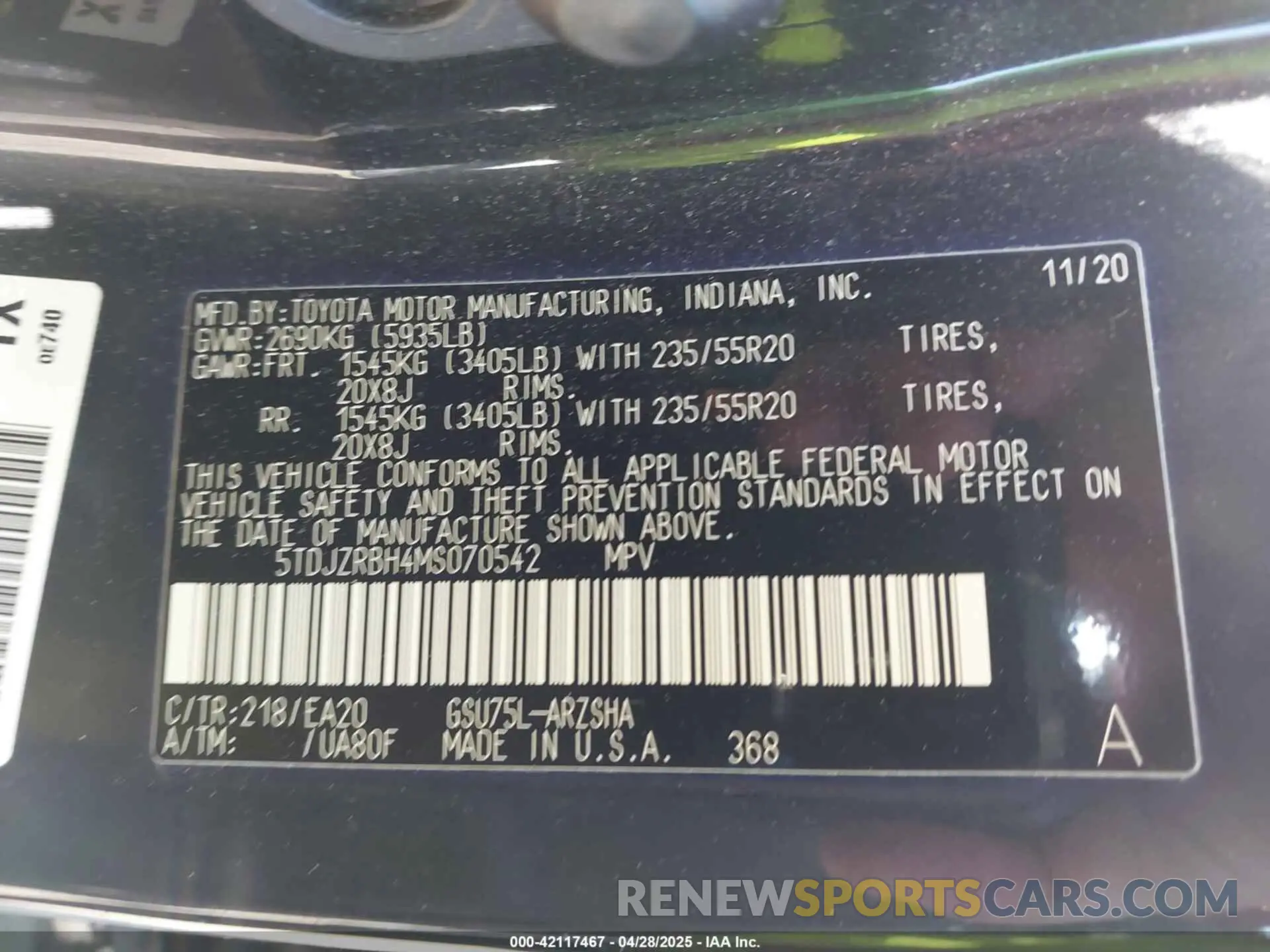9 Фотография поврежденного автомобиля 5TDJZRBH4MS070542 TOYOTA HIGHLANDER 2021