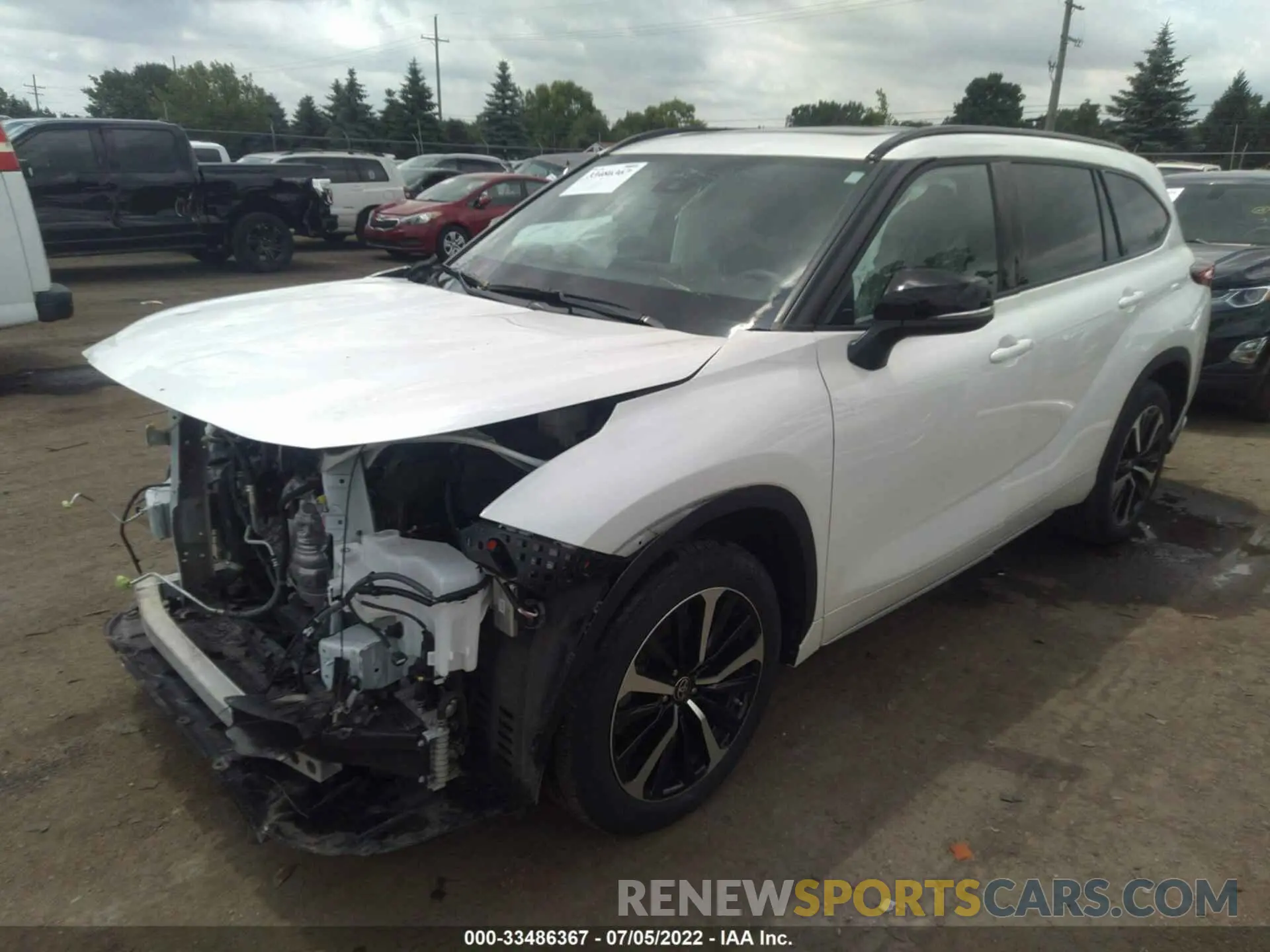 2 Фотография поврежденного автомобиля 5TDJZRBH5MS069108 TOYOTA HIGHLANDER 2021