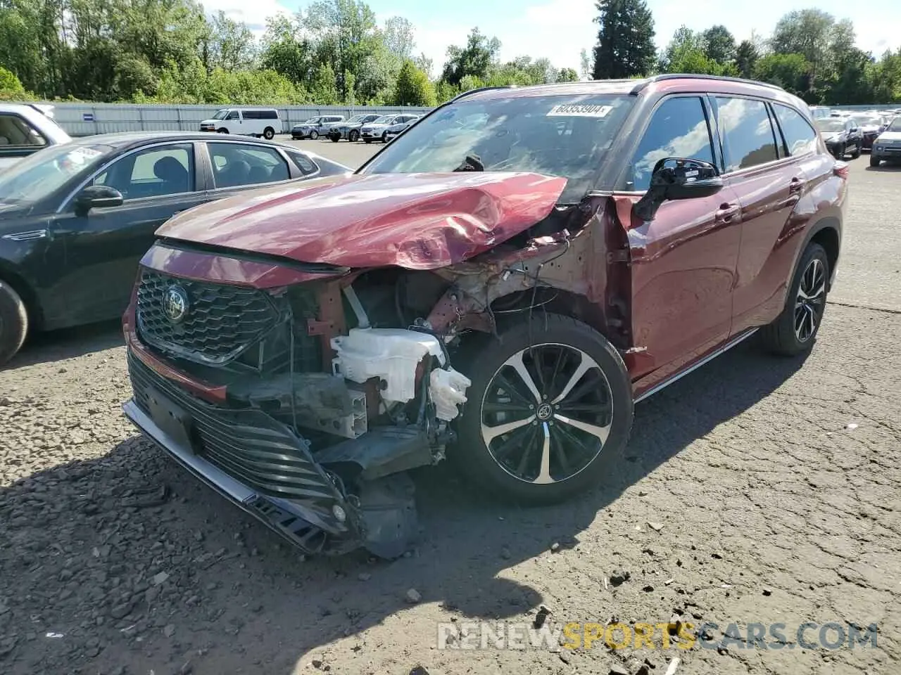 1 Фотография поврежденного автомобиля 5TDJZRBH5MS142879 TOYOTA HIGHLANDER 2021