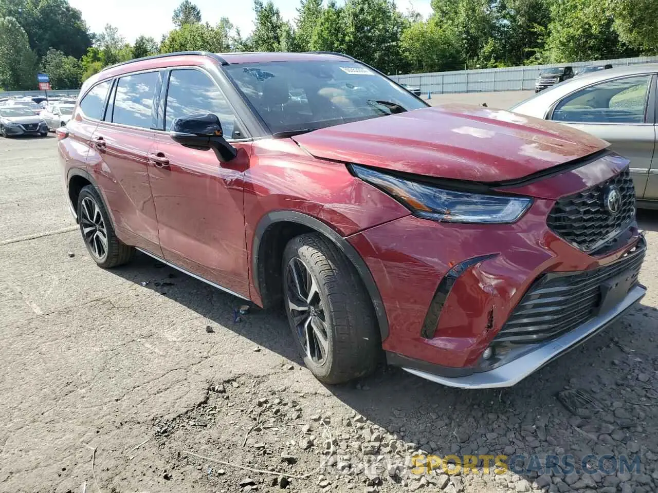 4 Фотография поврежденного автомобиля 5TDJZRBH5MS142879 TOYOTA HIGHLANDER 2021