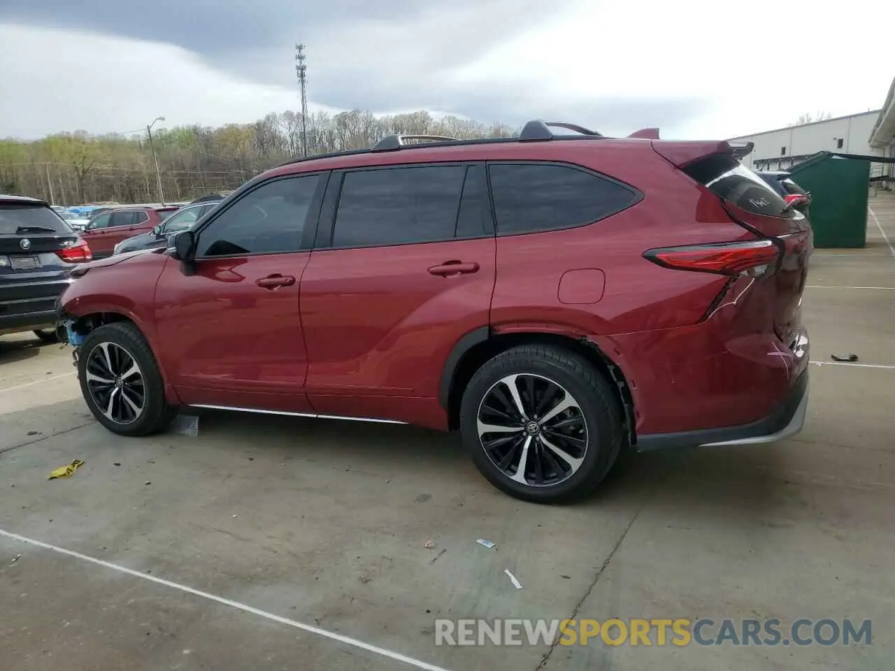 2 Photograph of a damaged car 5TDJZRBH8MS146280 TOYOTA HIGHLANDER 2021