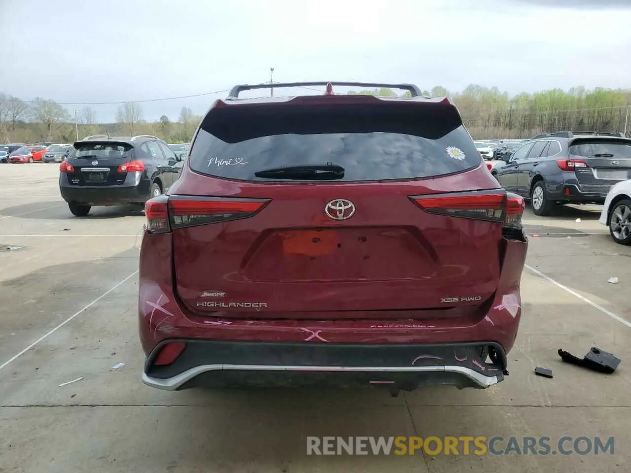 6 Photograph of a damaged car 5TDJZRBH8MS146280 TOYOTA HIGHLANDER 2021