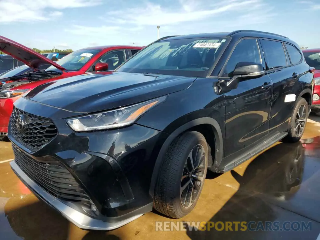 1 Photograph of a damaged car 5TDLZRAH7MS031776 TOYOTA HIGHLANDER 2021