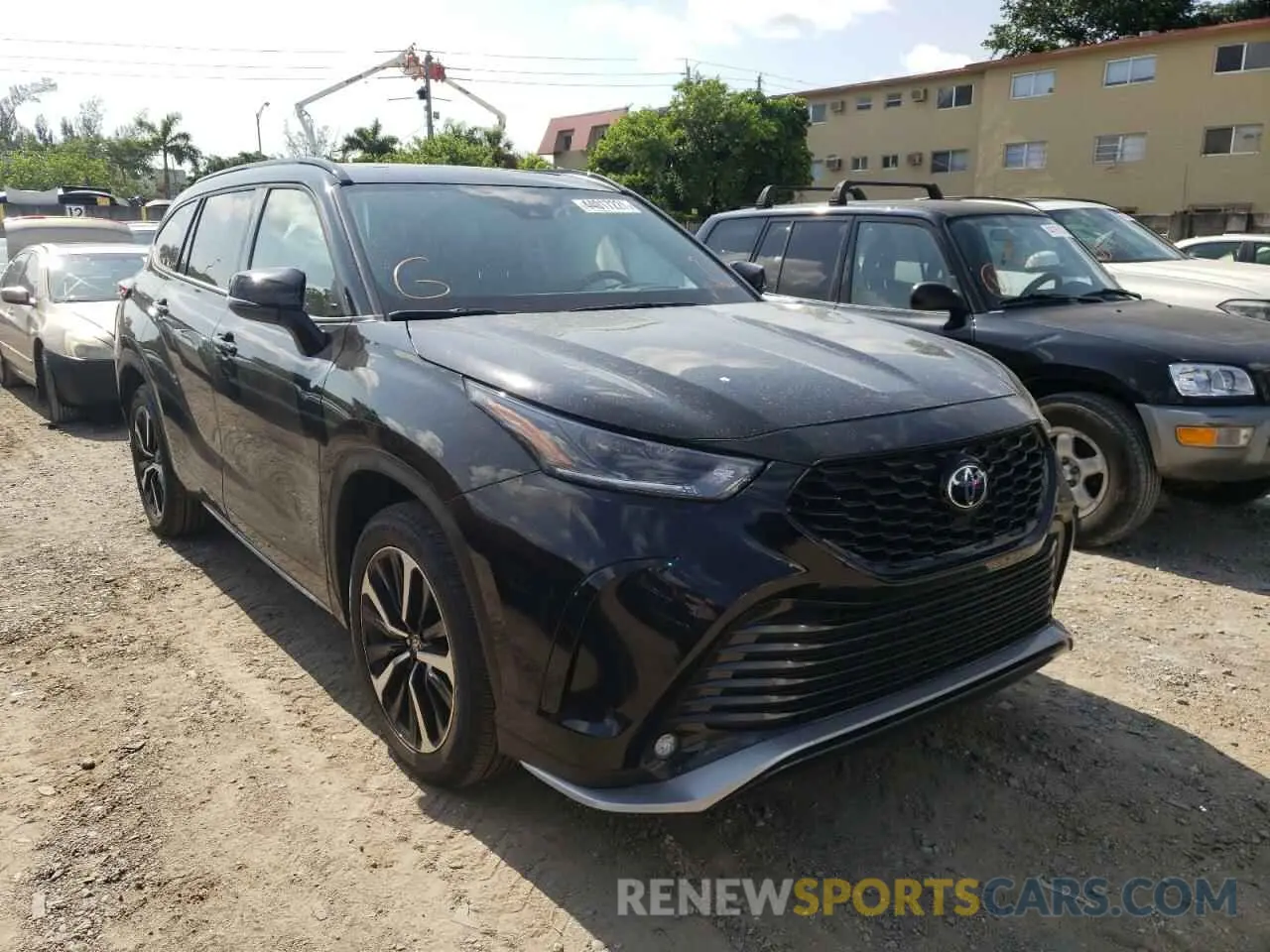 1 Photograph of a damaged car 5TDLZRAH9MS046621 TOYOTA HIGHLANDER 2021