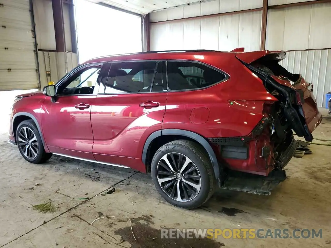2 Photograph of a damaged car 5TDLZRBH3MS132098 TOYOTA HIGHLANDER 2021